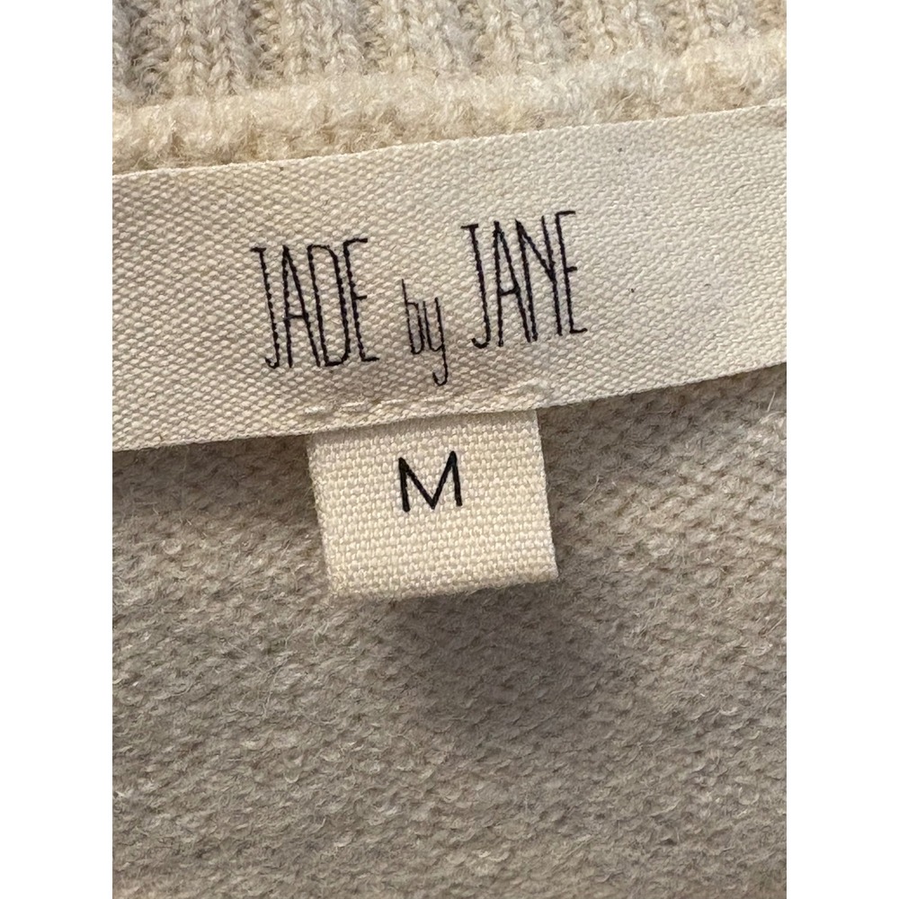 Jade by Jane Cactus Graphic Knit Sweater Vest Beige Oatmeal Crew Neck S Medium - Picture 4 of 4